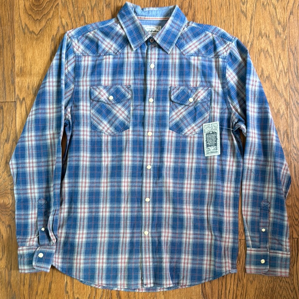 Blue Plaid Men's Shirt